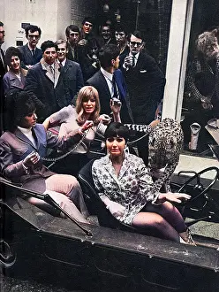 Carnaby: Adrienne Posta at the opening of the Tomcat boutique, 1966