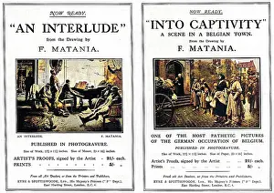Proofs: Adverts for Matania WW1 prints in The Sphere