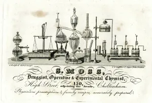 1826: Advert,s Moss, Druggist and Chemist, Cheltenham