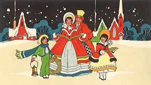 Carolers: Adults and Children Sing