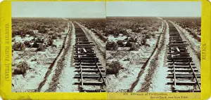 Transcontinental: ADVANCE OF CIVILIZATION. Railroad tracks ?