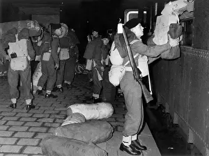 Hamm: Advance unit of a new British rocket-regiment arrives in Ger
