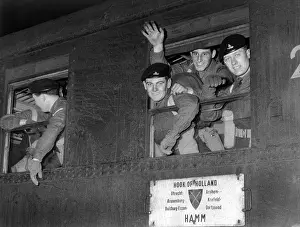 Hamm: Advance unit of a new British rocket-regiment arrives in Ger