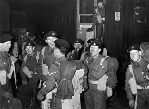 Hamm: Advance unit of a new British rocket-regiment arrives in Ger