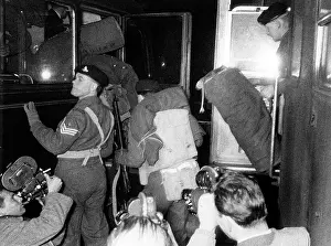 Hamm: Advance unit of a new British rocket-regiment arrives in Ger