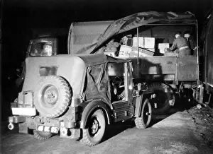 Hamm: Advance unit of a new British rocket-regiment arrives in Ger