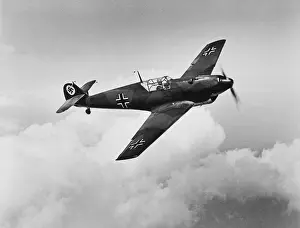 Retractable: Advanced BFW German fighter aircraft in flight