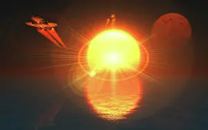 Flare: An advanced civilization leaving its dying star system