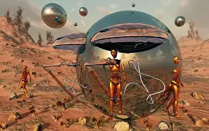 Bubble: An advanced civilization uses time travel spheres to send ?