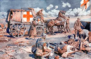 Ramc: At an Advanced Dressing Station on the Western Front, Matania