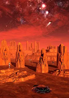 Robotic: An advanced race exploring the ancient relics of a martian ?