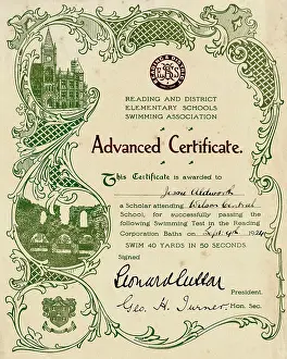 Advanced: Advanced Swimming Certificate, Reading Schools