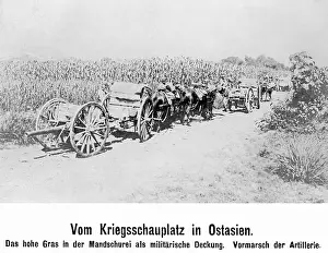 Transporting: Advancing artillery, 1904/1905