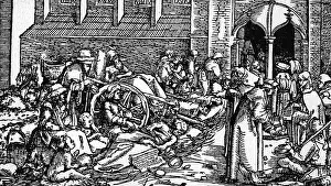Cripple: adversity, poorness, Middle Ages, sick in front