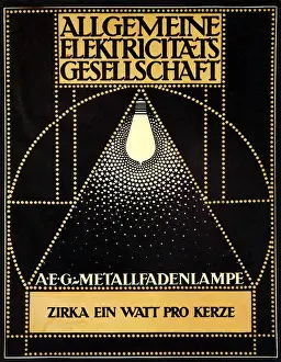 Filament: AEG light bulbs, advertising by Peter Behrens, 1907