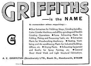 Smethwick: A.E.Griffiths Factory Equipment, Sheet