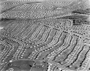Aerials: Aerial of Suburban Housing Development