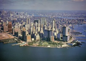 Kru001: Aerial Tip Downtown Manhattan Looking North Battery