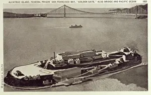 Alcatraz: Aerial view of Alcatraz Island Prison