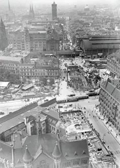Congested: Aerial view of the Alexanderplatz in Berlin, 1928