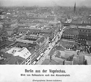 Bahn: Aerial view of Alexanderplatz, Berlin, Germany