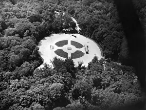 Compiegne: Aerial view of the clearing of Rethondes in CompiEugne, 1940