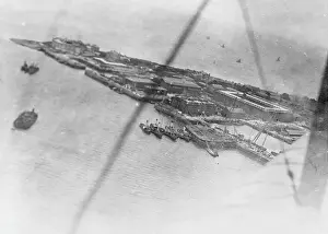 Cuxhaven: Aerial view of Cuxhaven, Germany, WW1