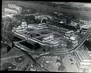 Severely: Aerial view of Dresden, Germany