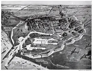 Nov19: Aerial view of Dunkirk during the evacuation, WW2