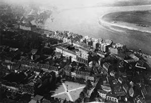 Town & Country Planning: Aerial view of Dusseldorf, Germany