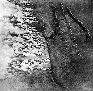 Fumes: Aerial view of a German gas-attack