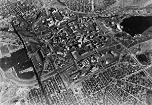 Flushing: Aerial view of the grounds in the World Exhibition in New Yo