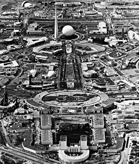 Flushing: Aerial view of the grounds in the world exhibition in New Yo