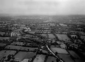 Hedgerows: Aerial view of the hedgerows of Normandy. The