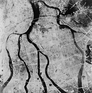 Pacific Region: Aerial view of Hiroshima after the atomic bombing