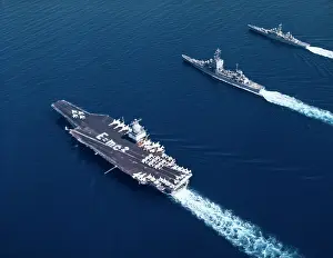 Longbeach: Aerial View Of Three Naval Vessels