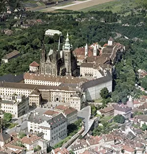 Hradcany: Aerial view of Pragues Hradcany Castle