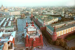 Solovyev: Aerial view of Red Square in Moscow, 1988