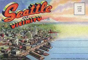 Seattle: Aerial view of Seattle, Washington, USA
