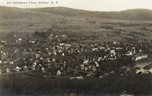 Delaware: Aerial view, Sidney, Delaware County, NY State, USA