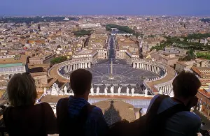 Bernini: Aerial view, St Peter's Square, Vatican City, Rome, Italy