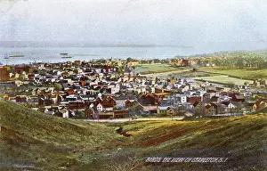 Staten: Aerial view of Stapleton, Staten Island, New York, USA