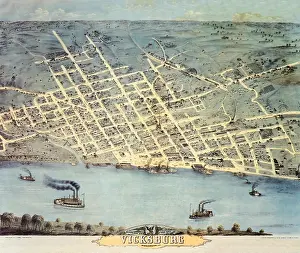 Magnolia: Aerial view of Vicksburg - 1871