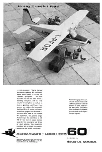 Macchi: Aermacchi-Lockheed 60 (Santa Maria) Light Aircraft