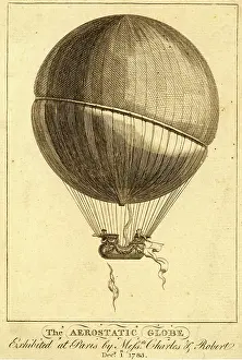 1783: The Aerostatic Globe exhibited at Paris