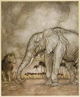 Fables: Aesop - Lion and Elephant