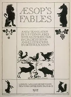 Fables: Aesop - Title Page - Rackham