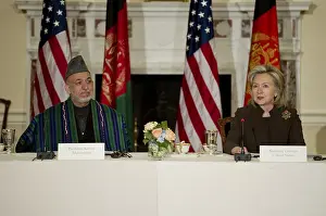 Karzai: Afghan President Hamid Karzai and Sec. of ?