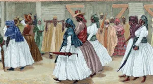 Attendant: Africa. Sierra Leone. Funeral procession