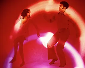 Discotheque: African American Couple Dancing